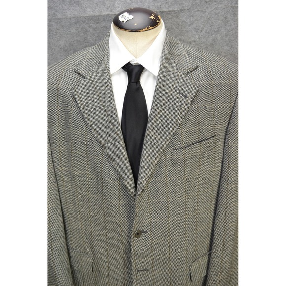 Lubiam Other - Lubiam 1911 Cashmere Mens 44L Blazer Gray Check Wool Italy Sport Coat Luxury LBM
